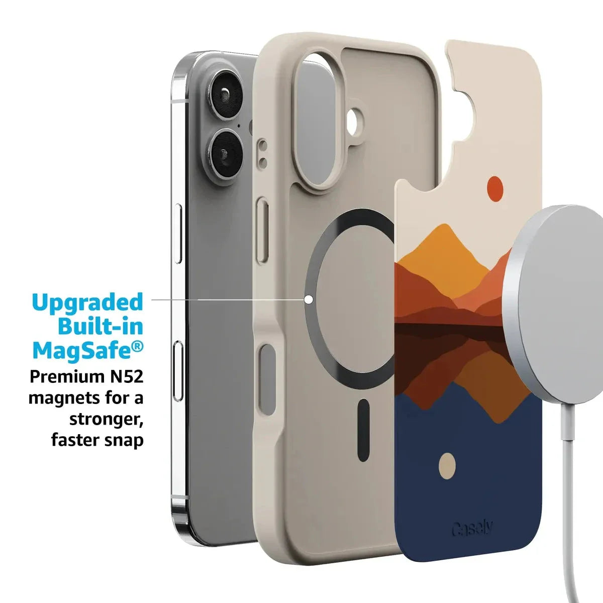 Opposites Attract | Day & Night Colorblock Mountains Case