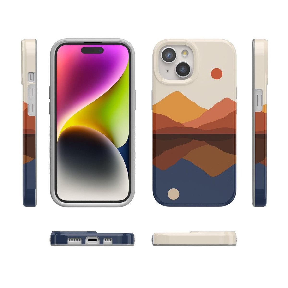 Opposites Attract | Day & Night Colorblock Mountains Case