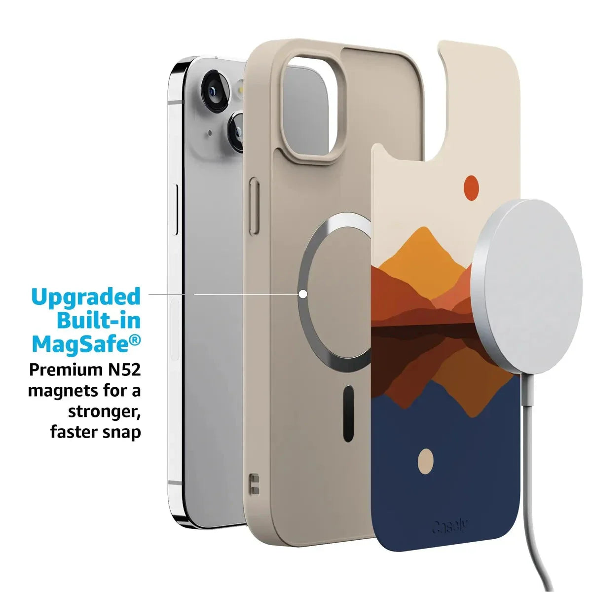 Opposites Attract | Day & Night Colorblock Mountains Case