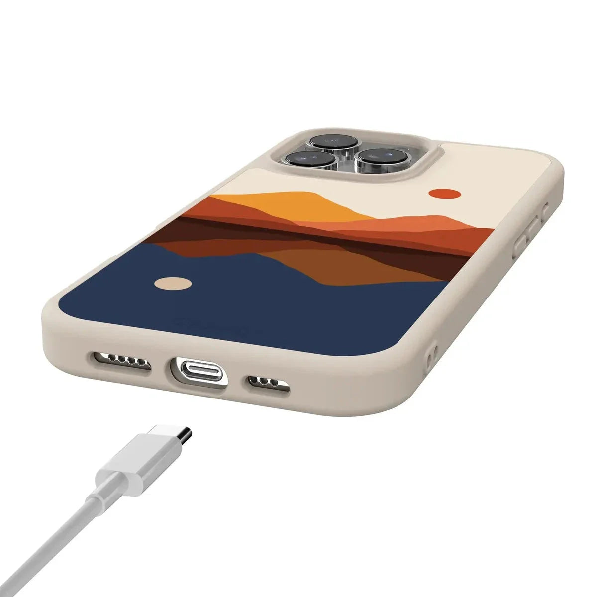 Opposites Attract | Day & Night Colorblock Mountains Case