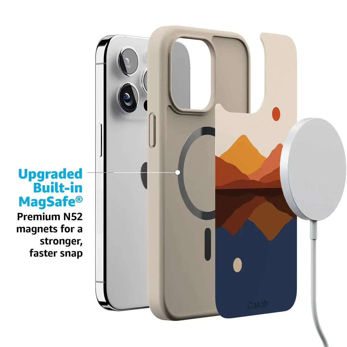 Opposites Attract | Day & Night Colorblock Mountains Case