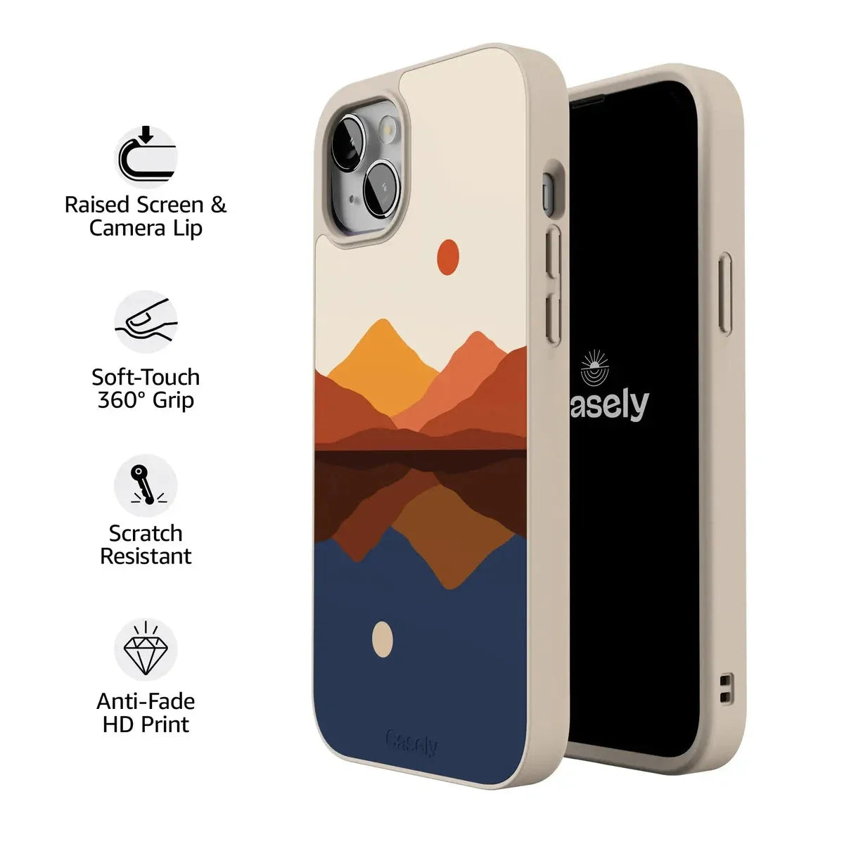 Opposites Attract | Day & Night Colorblock Mountains Case