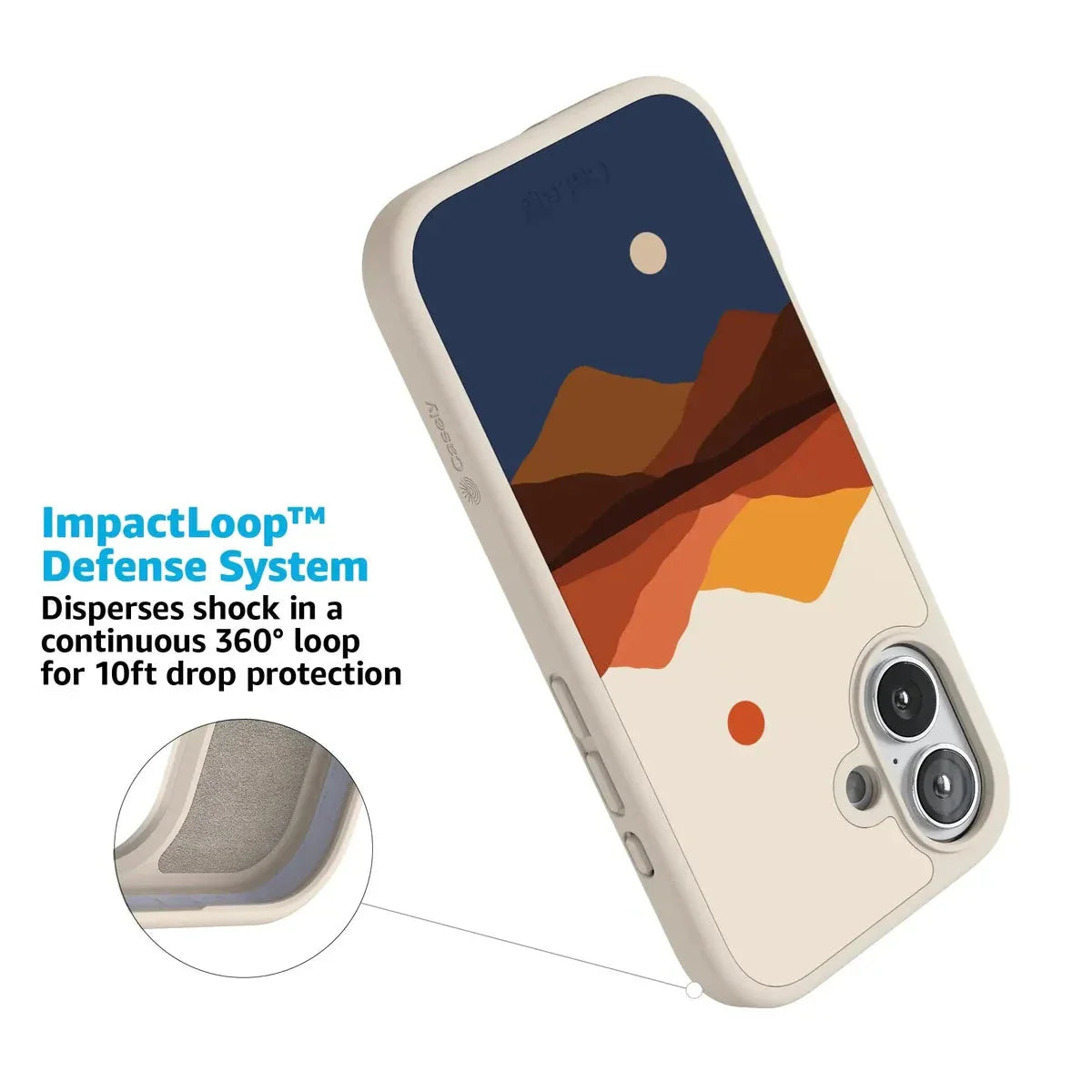 Opposites Attract | Day & Night Colorblock Mountains Case